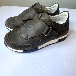 Versace boys sneakers leather+suede military green Size EU 26 (US 9,5 C)